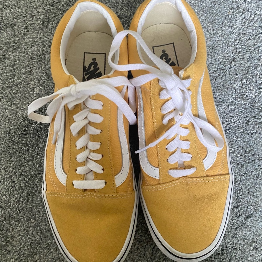Yellow old school Vans.